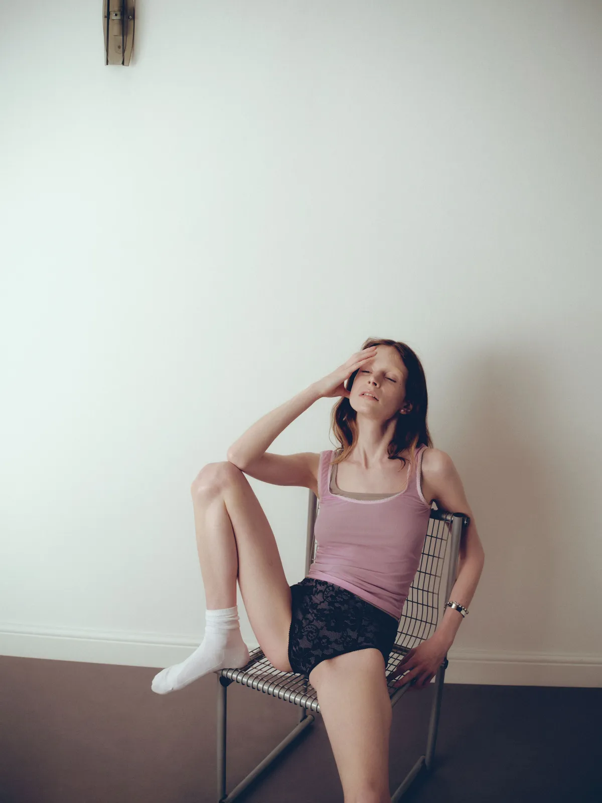 <p><span style="color:hsl(0,0%,100%);">FRUITY BOOTY tank top, underwear and MM6 bracelet.</span></p>