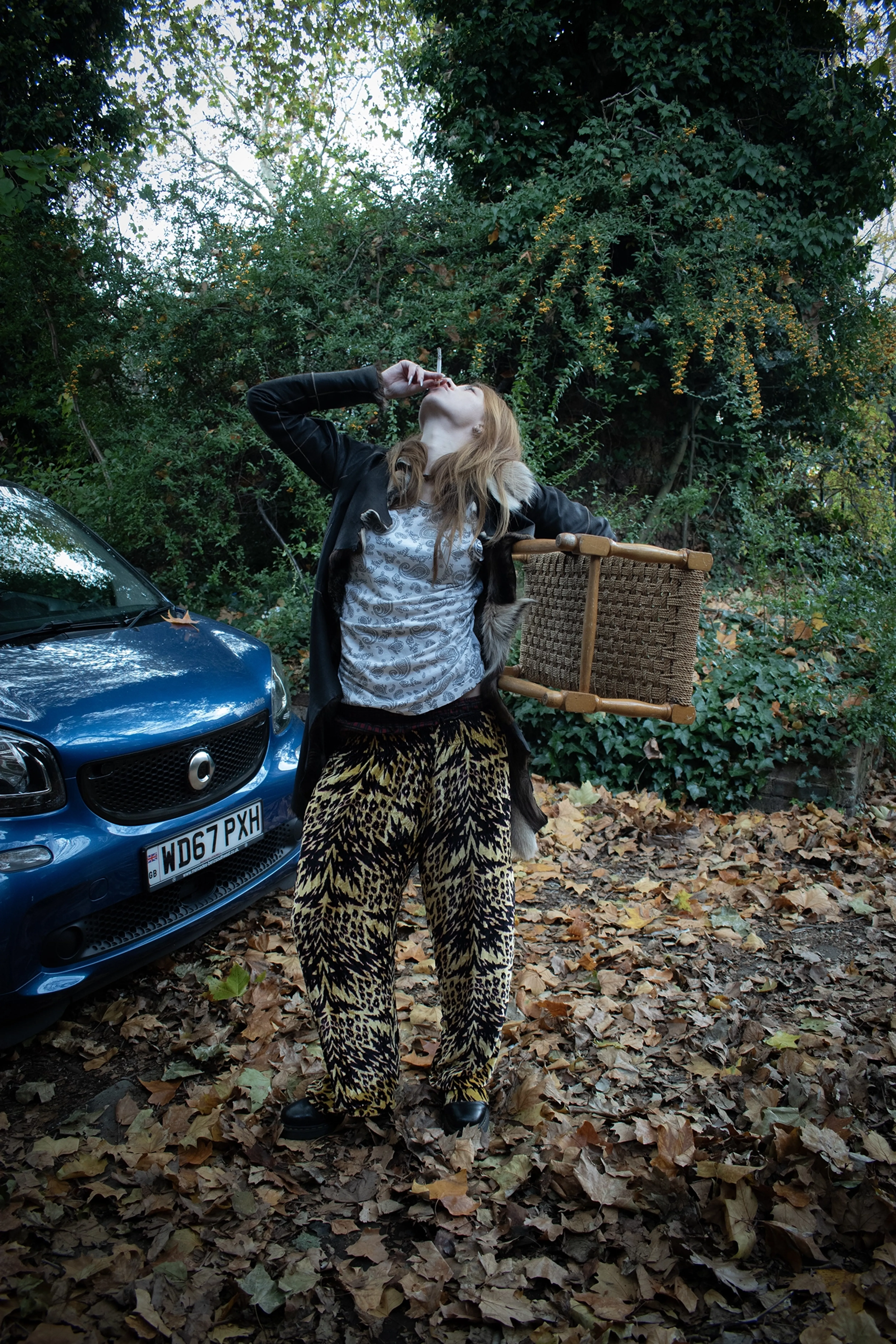<p>ARCHIVE ARIES sweat pants, ARCHIVE ARIES top, DR MARTEN boots, VETEMENTS swim shorts, VINTAGE bike jacket. </p>