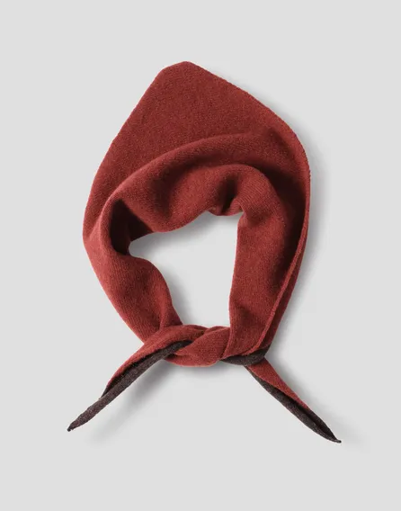 Margaret howell universal aw26 mhl tipped scout scarf lambswool sienna mahogany