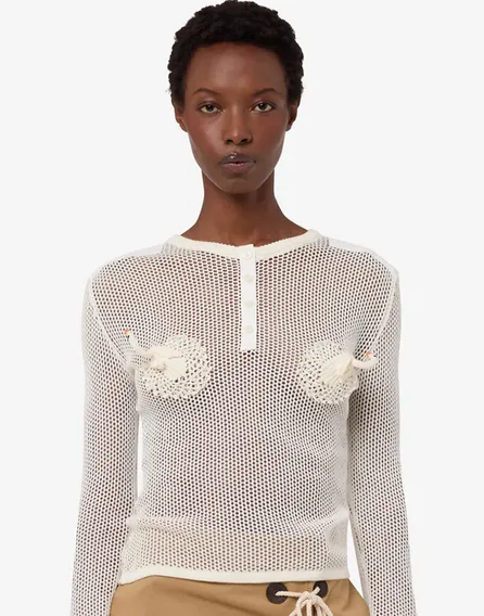 Moschino pure cotton mesh knit