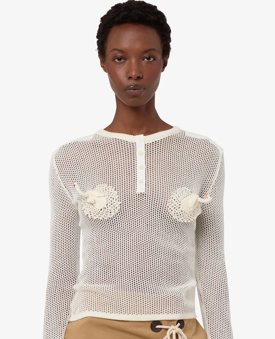 Moschino pure cotton mesh knit
