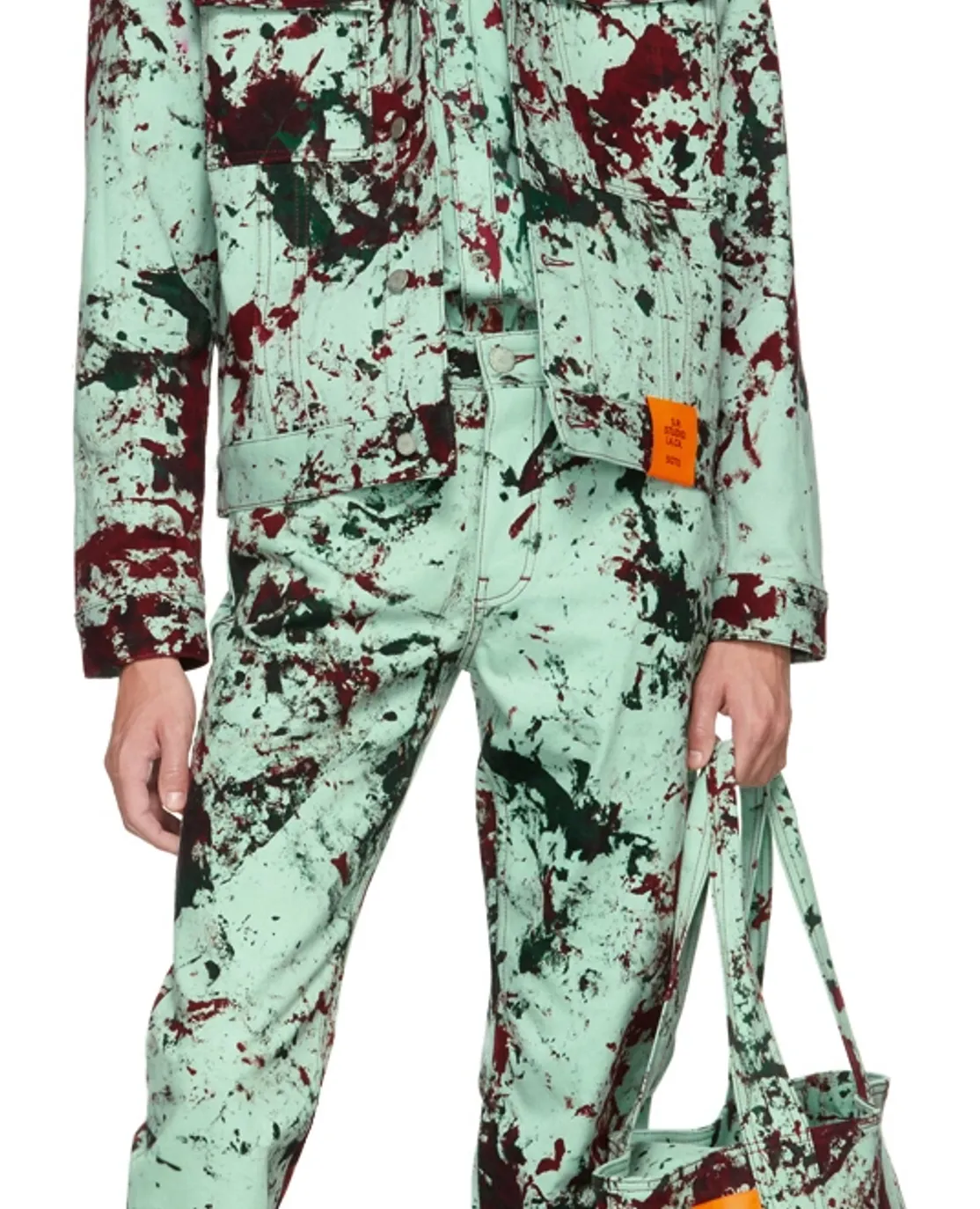 Ssense exclusive green hand dyed soto straight cut jacket