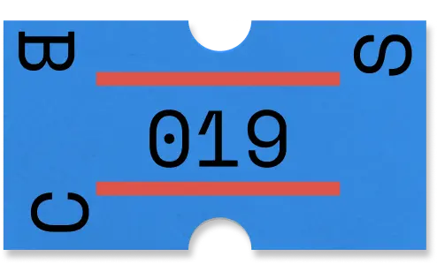 blue sticker